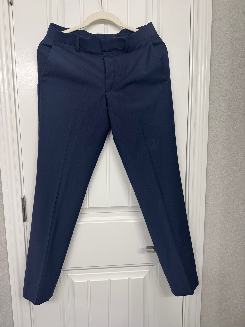 Express Men's Navy Dress Pants - Slim Classic